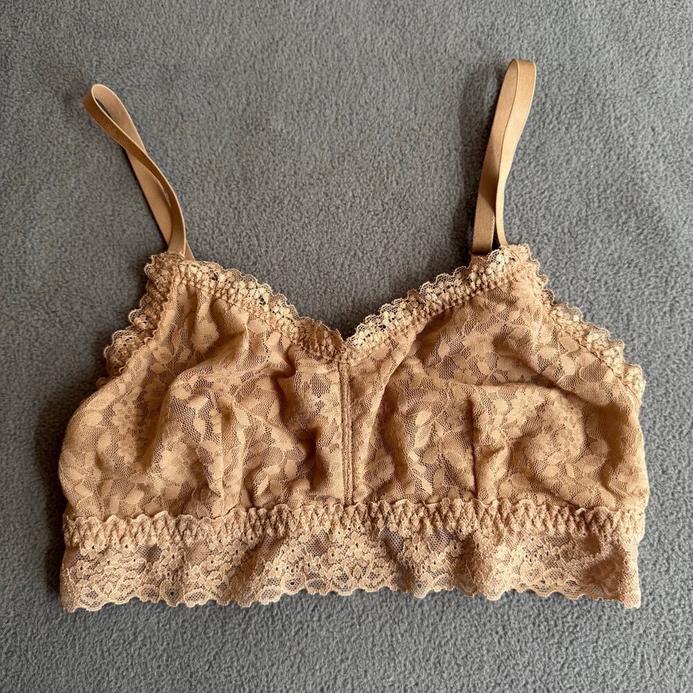 ThirdLove‎ Lace Bralette Womens S Tan Neutral Pretty Coquette Comfortable